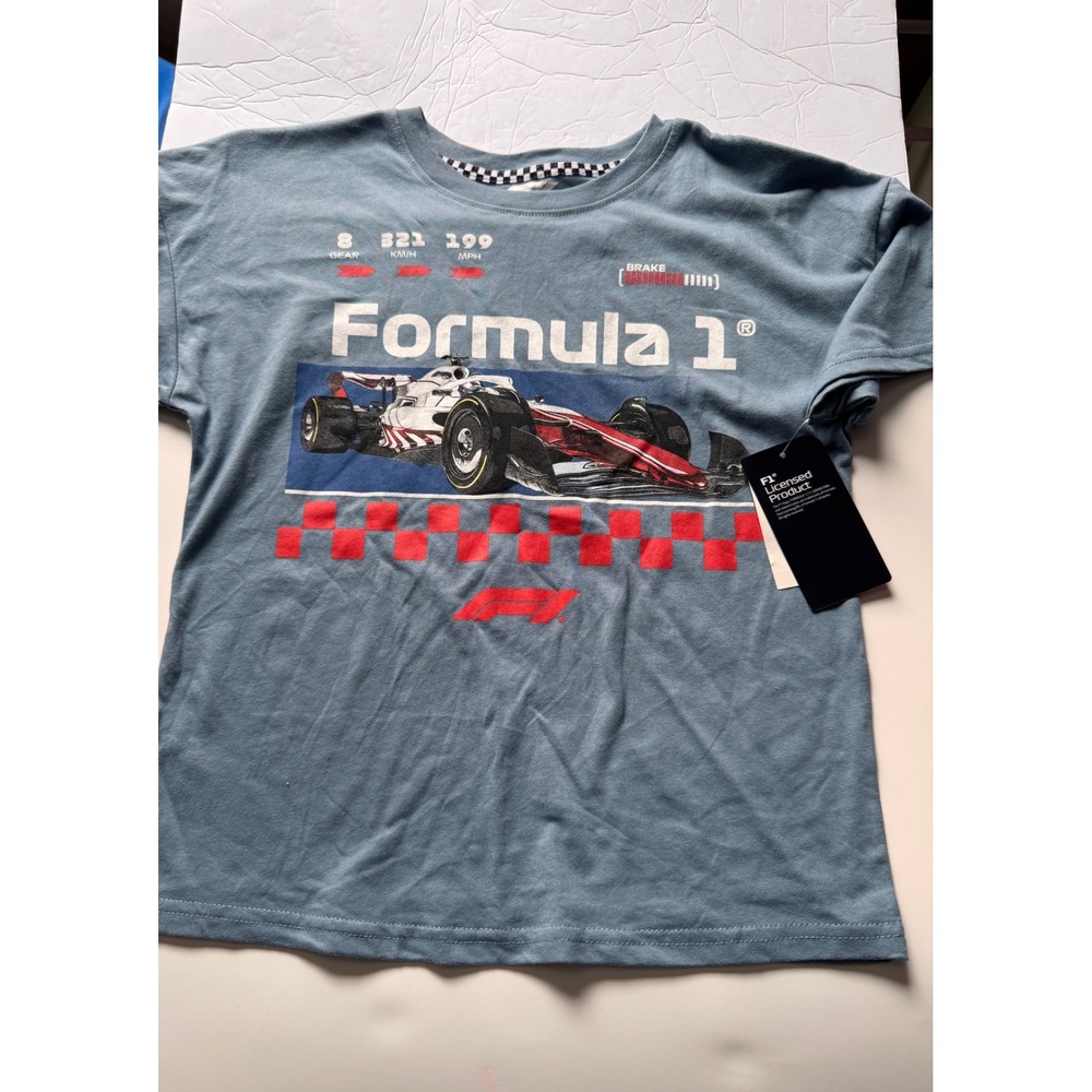Formula 1 F1 Racing Graphic T-Shirt Hybrid Apparel Windward Blue Mens Medium NEW